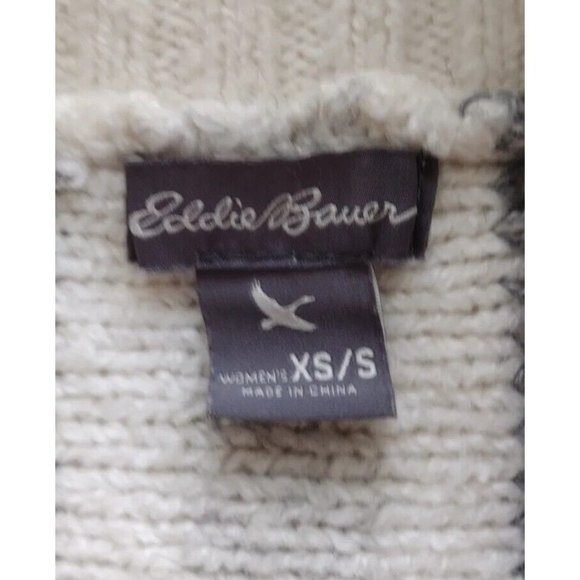 Eddie Bauer Sweater Womens XS Poncho Button Collar - Picture 7 of 12